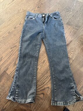 Women’s Dark Gray Blue Flare Jeans